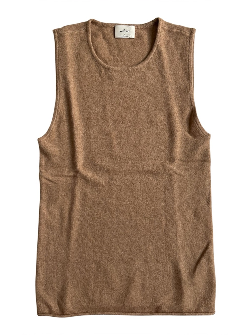 Aritzia Wilfred Camel Sleeveless Knit sweater Tank